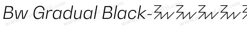 Bw Gradual Black字体转换
